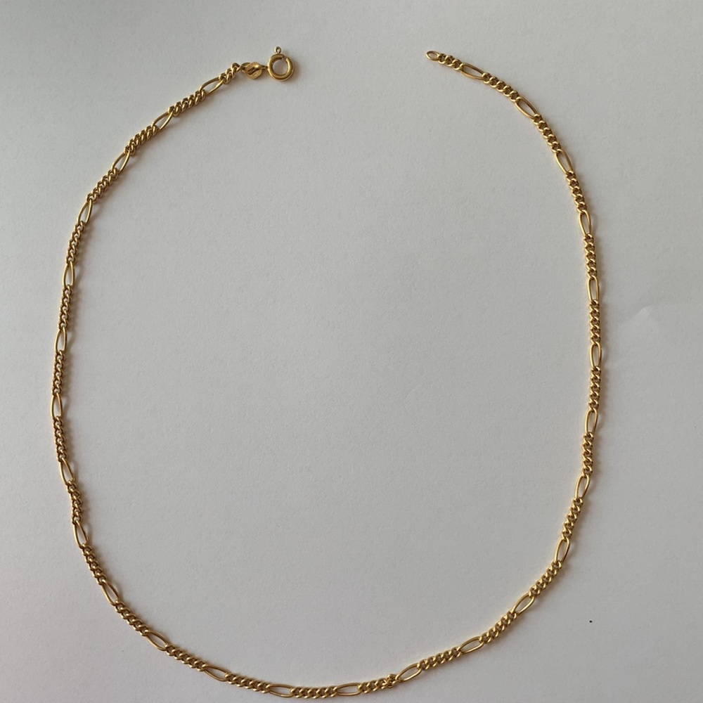 Gold Figaro Chain Necklace - Picture 2 of 8